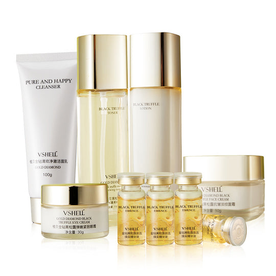 Truffle Anti Wrinkle Skin Care Set skincare bottles display