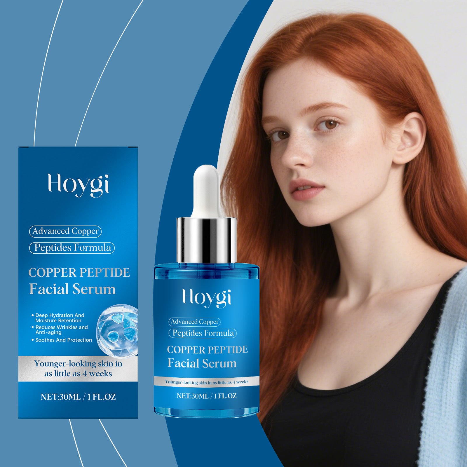 Blue Copper Peptide Facial Serum skincare bottle