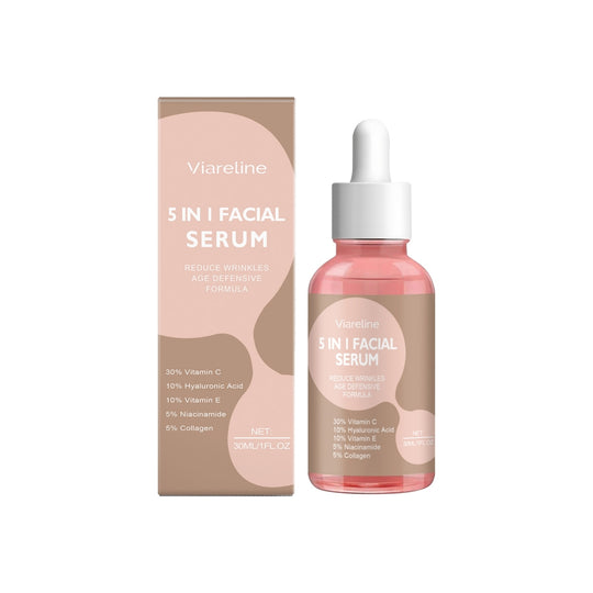 5 in 1 Facial Serum skincare bottle
